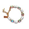 Colorful bracelet with cameo and faceted gems.