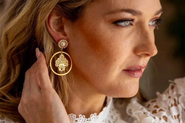 Élaine Perle Blanc Earrings - Image 2