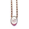 Gold necklace with a cameo pendant.