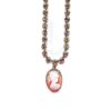 Vintage necklace with cameo pendant design.