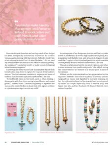 Gold stud bracelets, chains, and colorful earrings